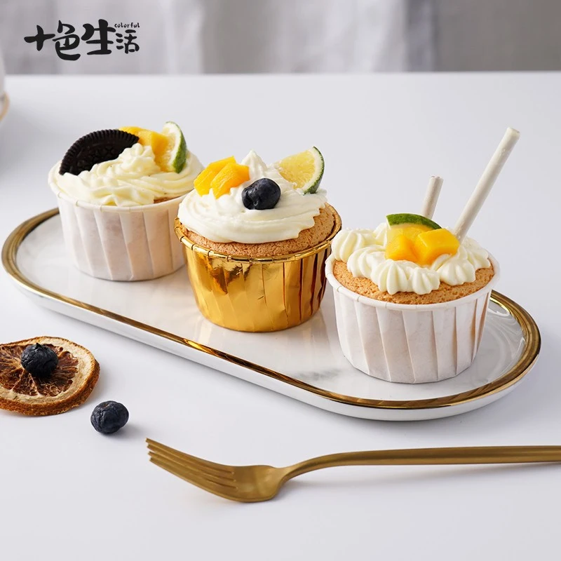 High Temperature Resistant Cake Paper Cups Muffin Cup Liners Ruffled Food Grade Oven & Home Use Baking Tools