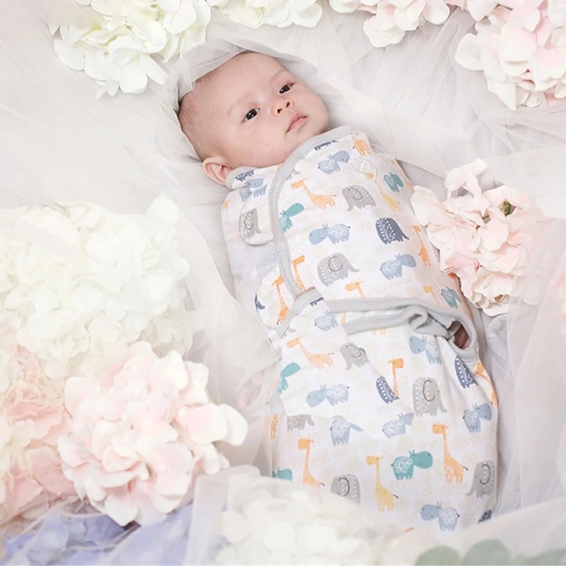 Gentle Touchs Blanket Safe & Secures Baby Wrap Multi-pattern Newborns Blanket Lightweight Perfect for Infants 0-2 Month