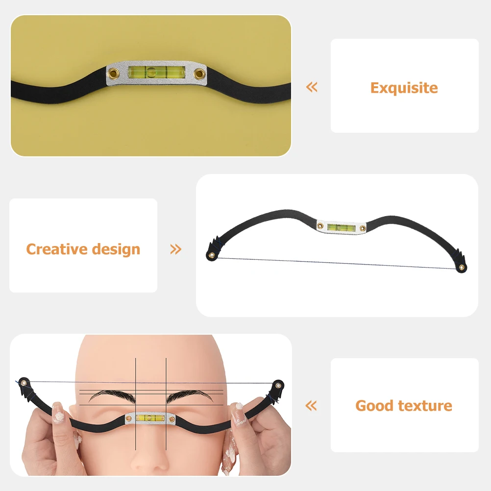 

1 Set Bow Shape Eyebrow Line Marker Measuring Ruler Mapping Tool Adjustable Alloy Positioning Ruler For Tattooing Threading