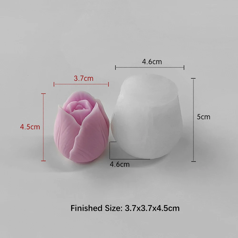 Rose Candle Mold Silicone Flower DIY Handmade Aromatherapy Plaster Resin Soap for Candle Making Tools Home Decor Kit Gifts