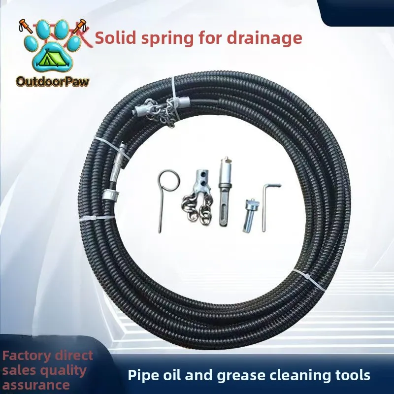 dredge sewer solid core spring dredge boiler smoke pipe scale hotel oil clogging electric drill electric hammer solid spring