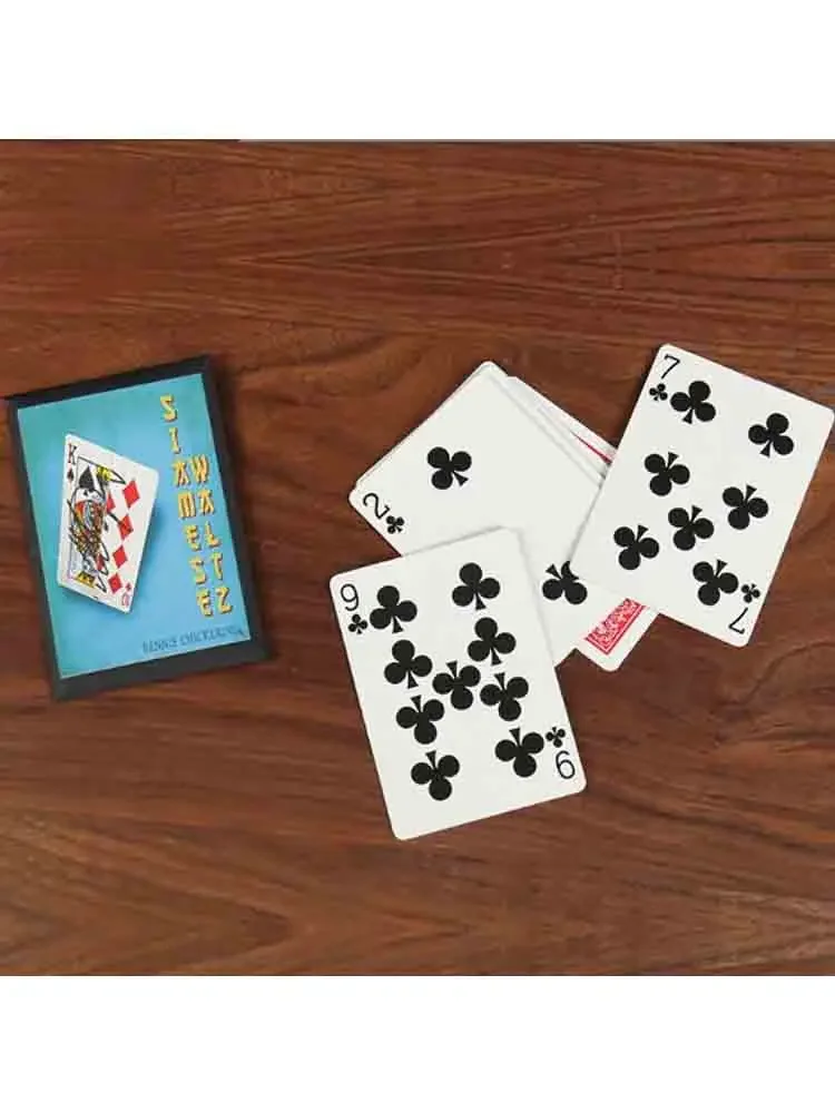 Shin Lim Siamese Waltz by Bennie Chickering (GIMMICKS INCLUDED) Close up Magic Trick Illusion Card Magic Props Torn Card Restore