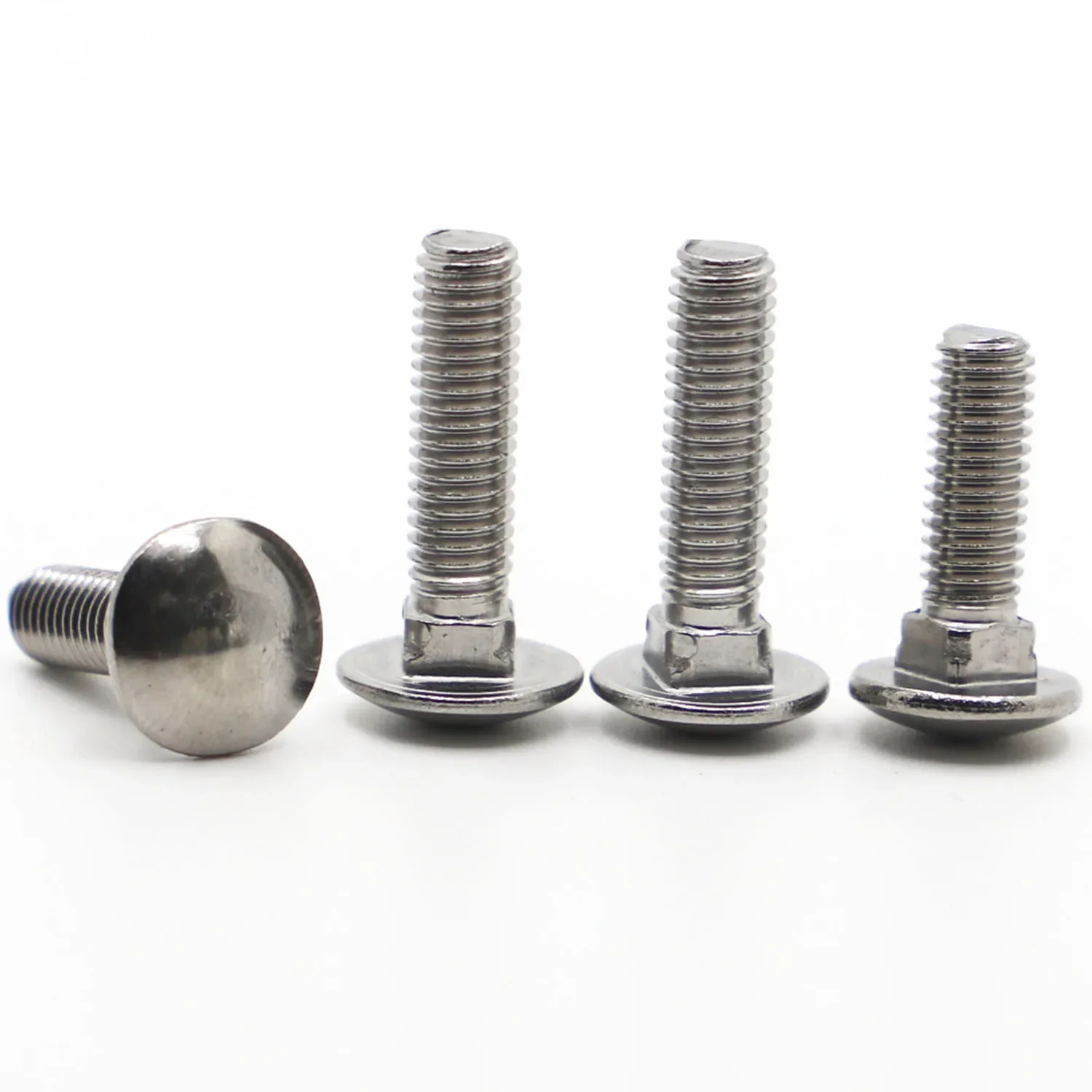 1-10pcs M4 M5 M6 M8 M10 M12 A2-70 304 Stainless Steel Truss Round Head Square Neck Carriage Screw Coach Bolt GB12 DIN603