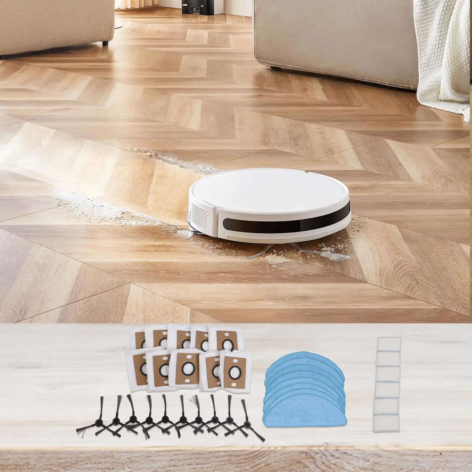 For ILIFE V9 for PRO V9 G9 G9 for Pro Self Emptying Vacuum Replacement Accessory Kit with Filter Mop Cloths Bags Brushes
