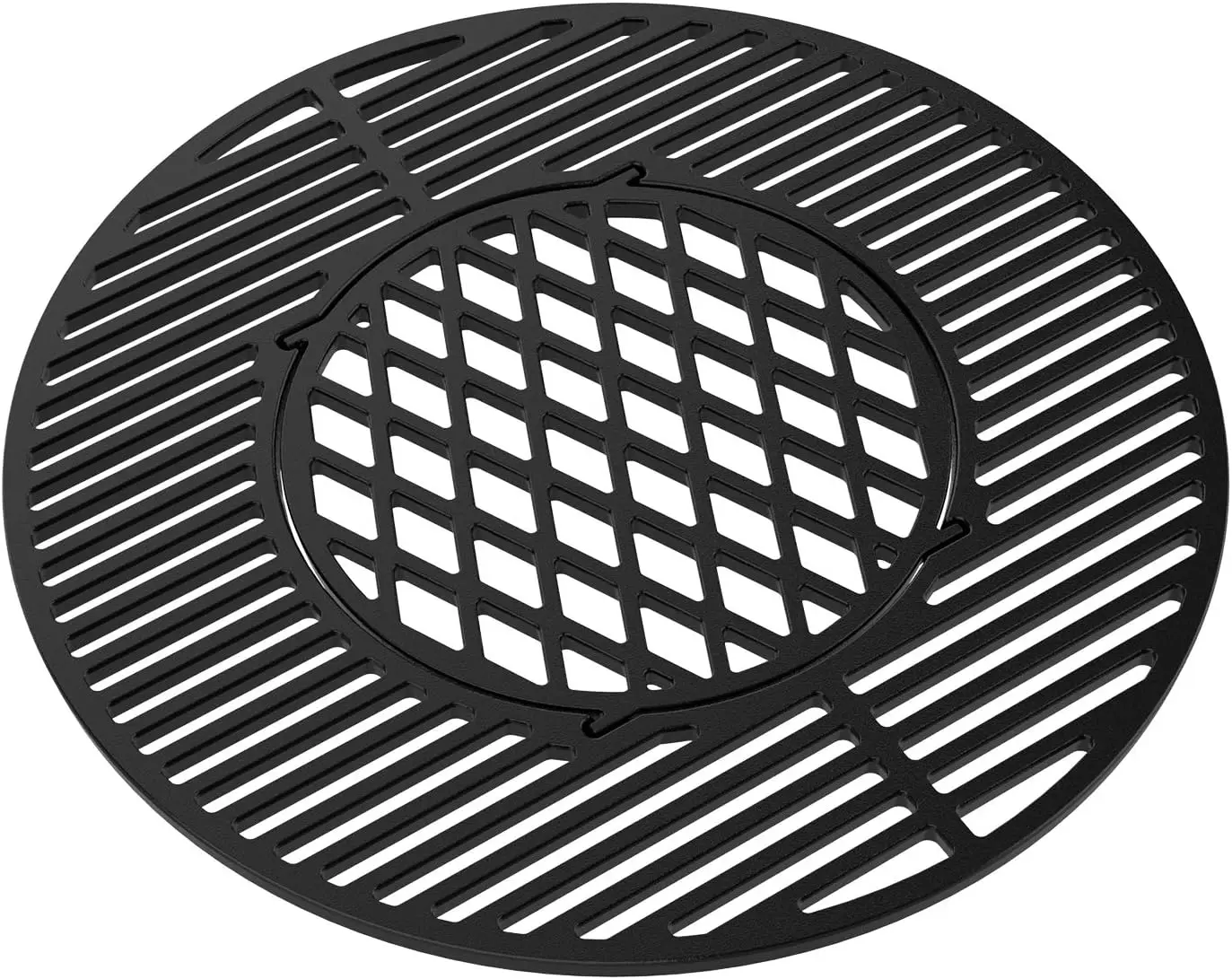 Cast Iron Grill Grate Replacement Gourmet BBQ System for Weber 22inch Kettle Charcoal Grills