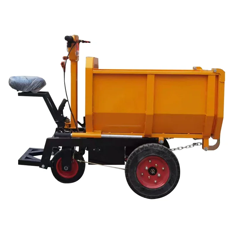 1.2m Long Carriage Four Doors Can Be Opened with Standing Pedals Power Handy Wheelbarrow Garden Cart Hand Truck