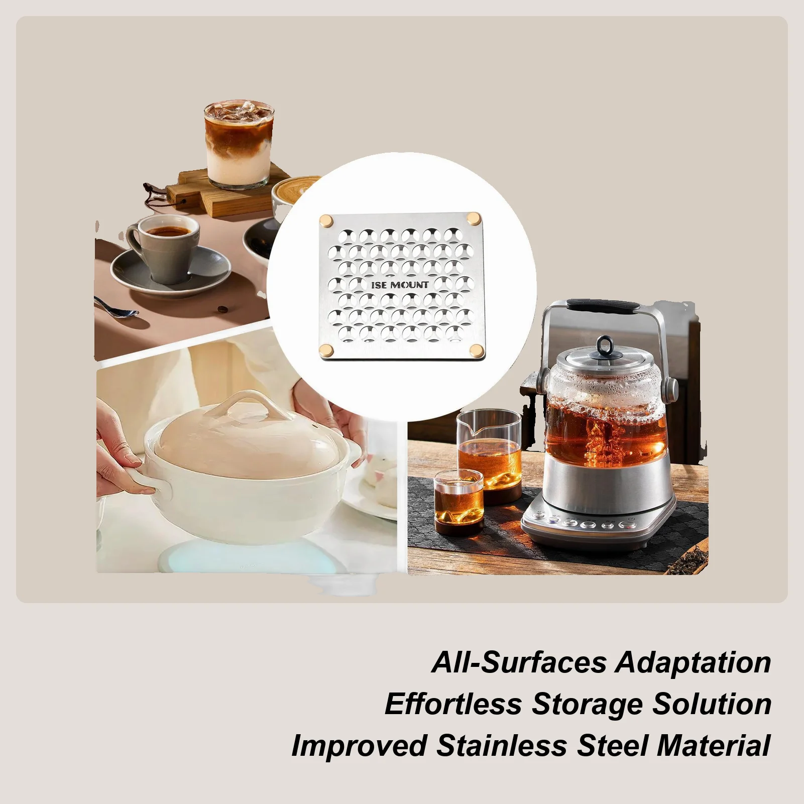 

Подставка из нержавеющей стали, термостойкие формы для приготовления пищи, держатели кастрюль для кухонной стойки, обеденные столы, кемпинг, альпинизм