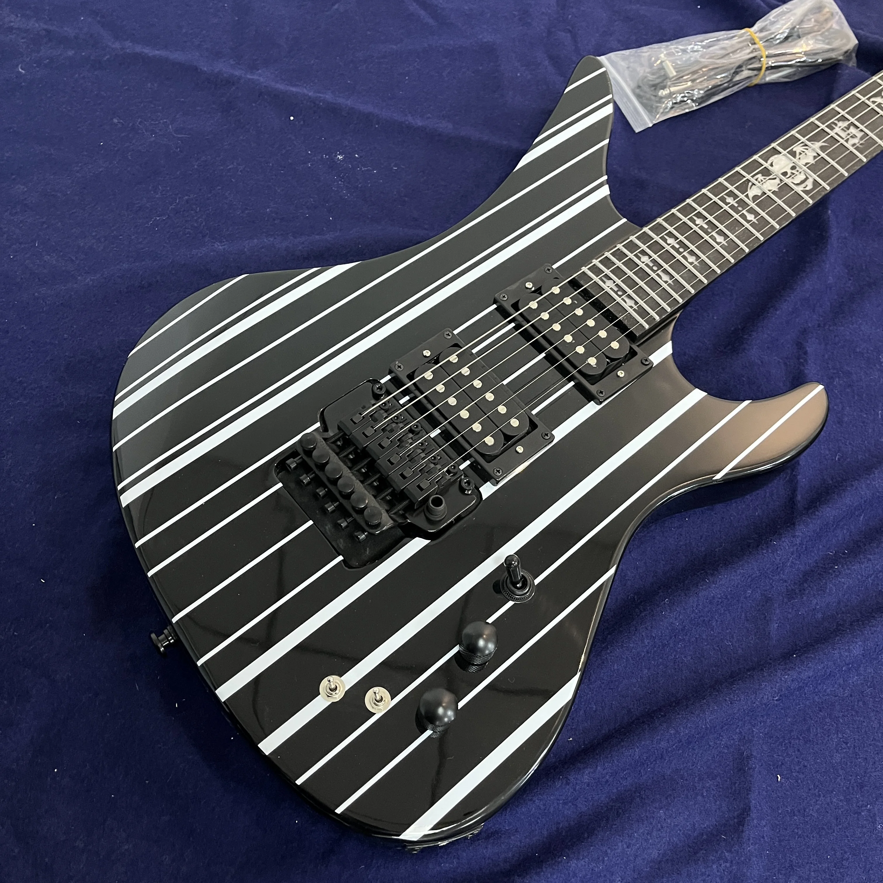 Guitarra Eléctrica Negra Schecter Synyster Gates con Doble Trémolo, Envío Gratis desde Almacén en EE. UU., Regalo Temático de Guitarra Eléctrica