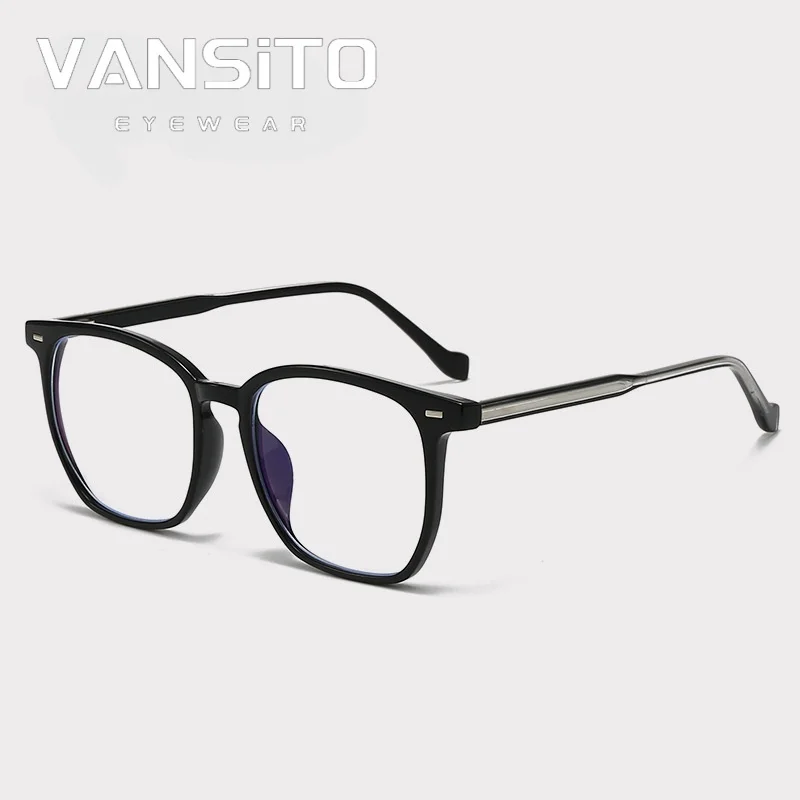 

VANSITO New Fashion Prescription Eyeglasses Trendy Square Photochromic Optical Glasses for Man and Women