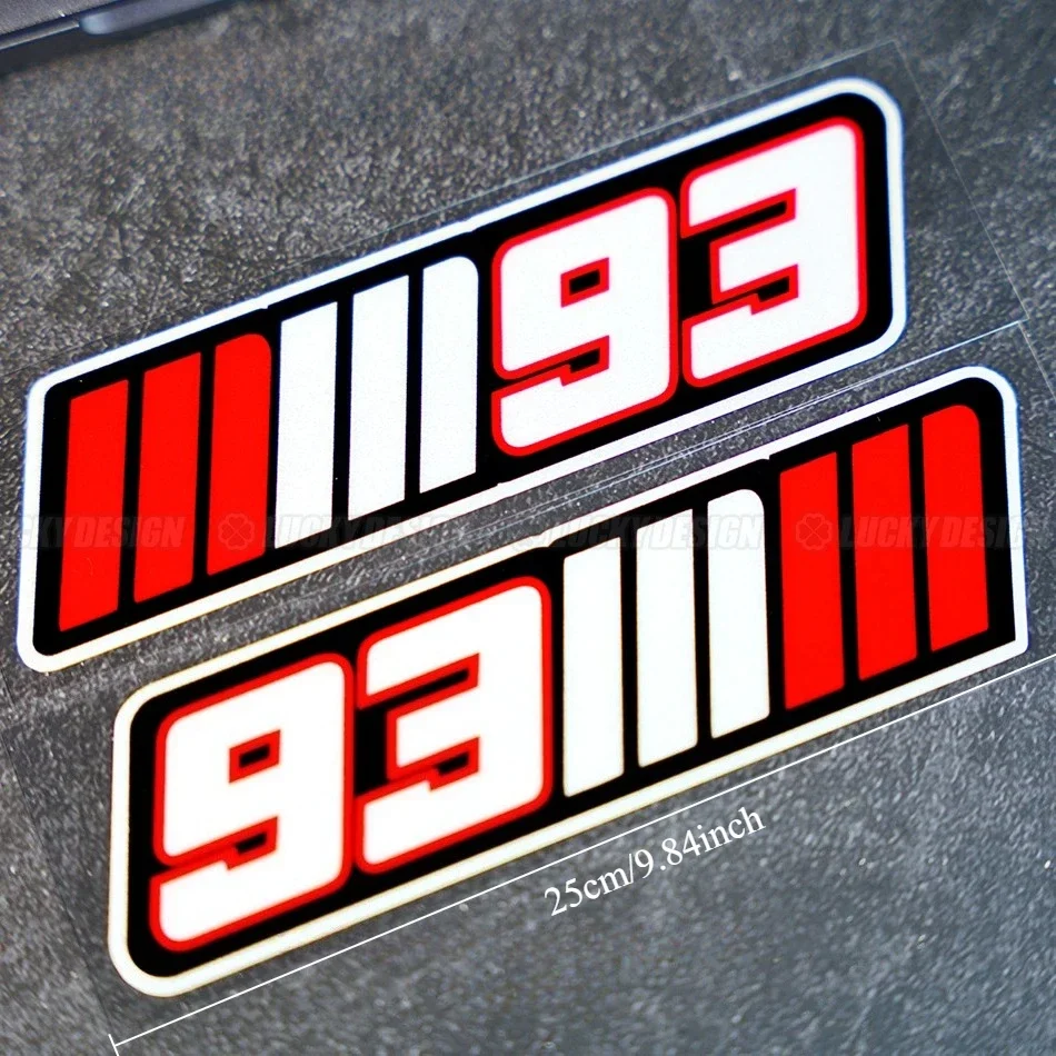 Motorbike Number 93 Stickers, Waterproof Reflective Vinyl Decals for Motorcycle Body Racing Graphic Scratch Decor