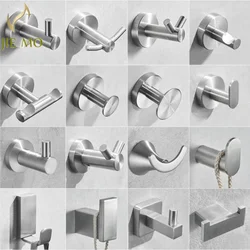 bath coat hook nickel brush Single Robe Hook Wall Mounted Towel Hook stainless steel Clothes Hook Bathroom Hardware JM123