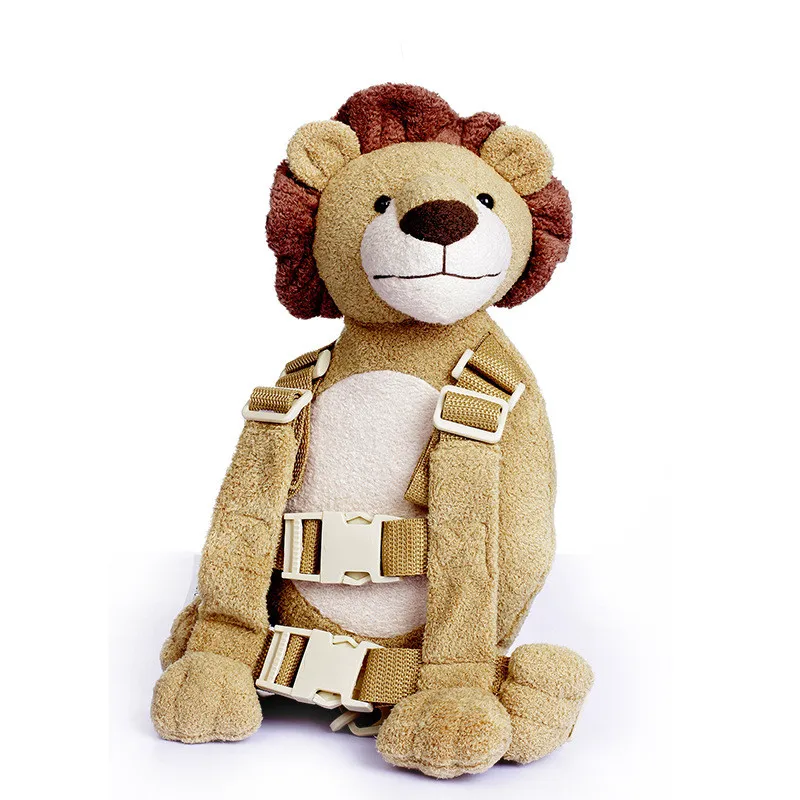 

Quality 2-in-1 Lion Model Plush Backpack with Safety Harness Toddler Toy Harness Back Packs Stuffed Plush Toy for Kids
