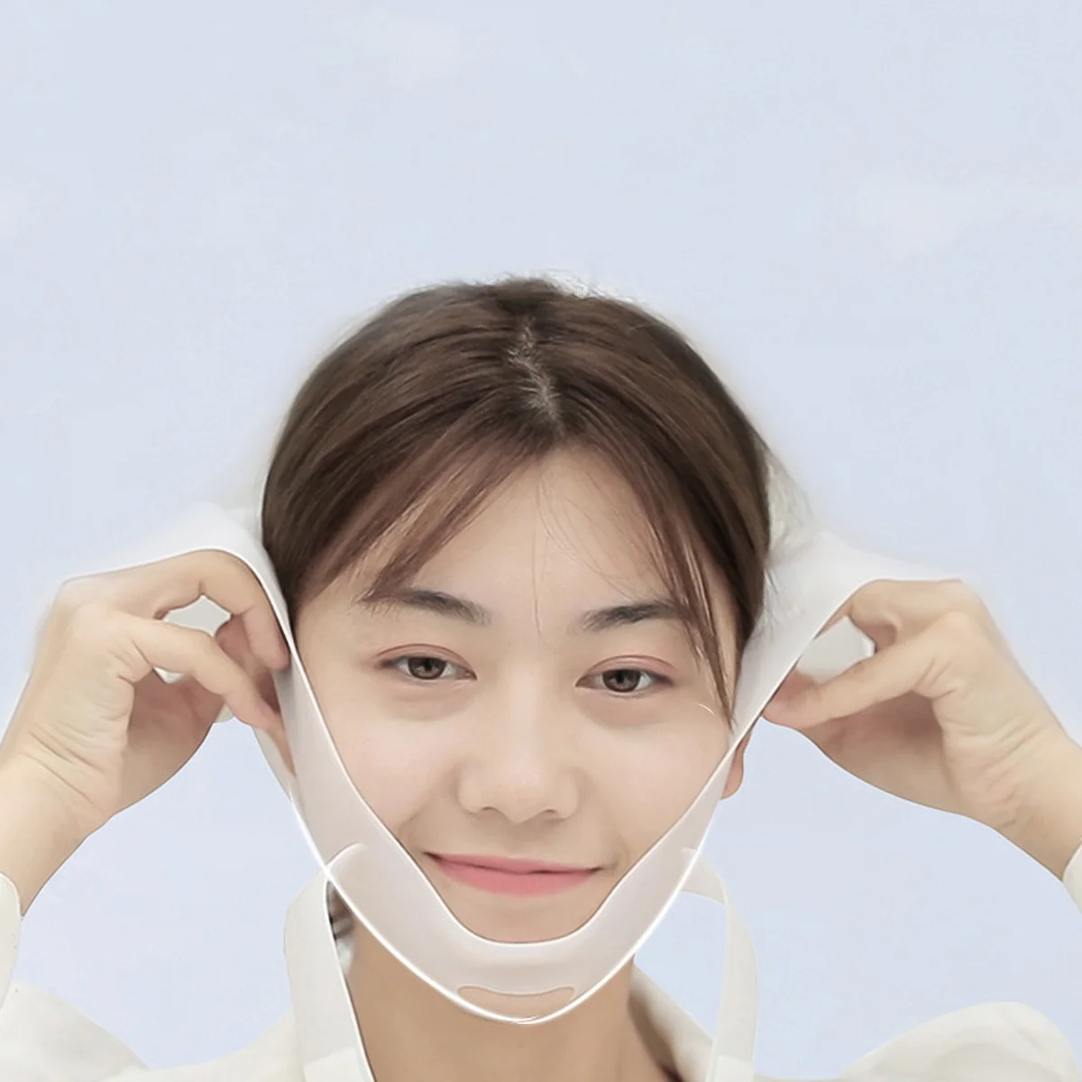 

1pc Tightening Small V Face Tape Silicone Face Lifting Band For Chin Neck Anti-Wrinkle Skin Firming Mask