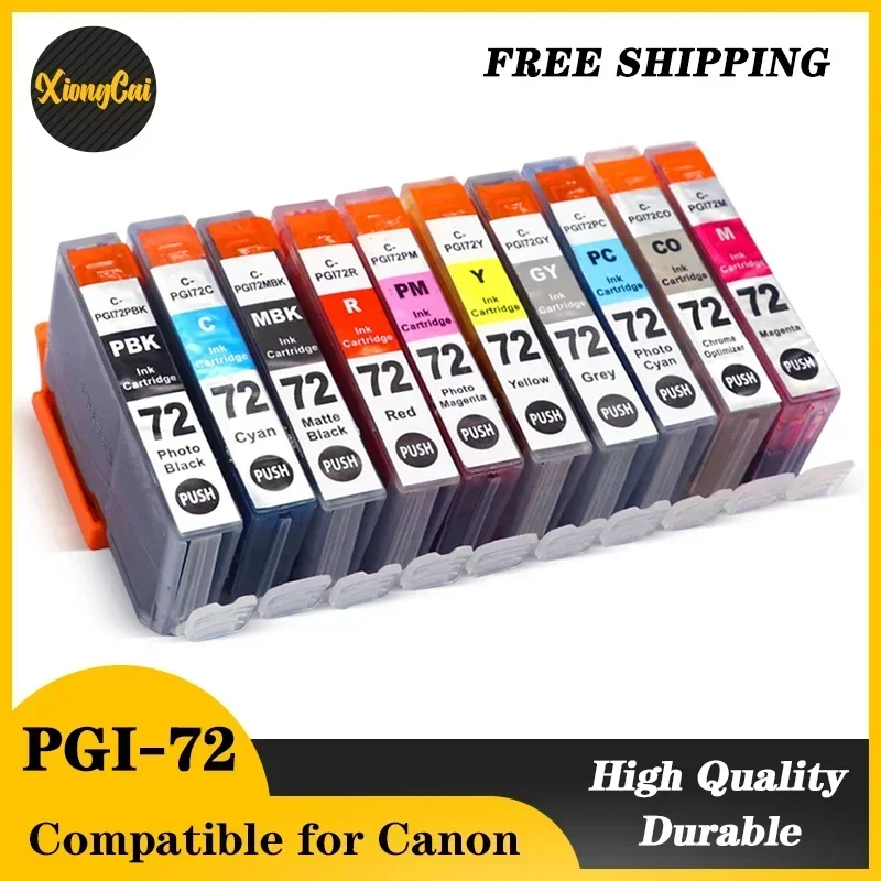 NEW 10Color Compatible Ink Cartridge For Canon PGI 72 PGI-72 PGI72 Ink Cartridge for Canon PIXMA Pro-10 Pro-10s inkjet Printer