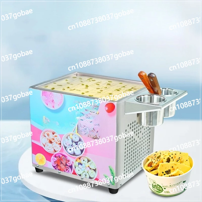 

Бытовая машина для жарки льда, коммерческая машина для жарки йогурта, небольшая барная стойка, йогуртница, машина для жарки рулетов мороженого