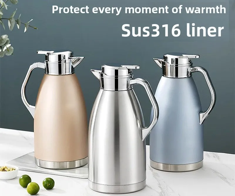 

Large Capacity Thermos Pot Stainless Steel Vacuum Insulation Kettle Hotel Restaurant Long-lasting Insulation Hot Water Kettle
