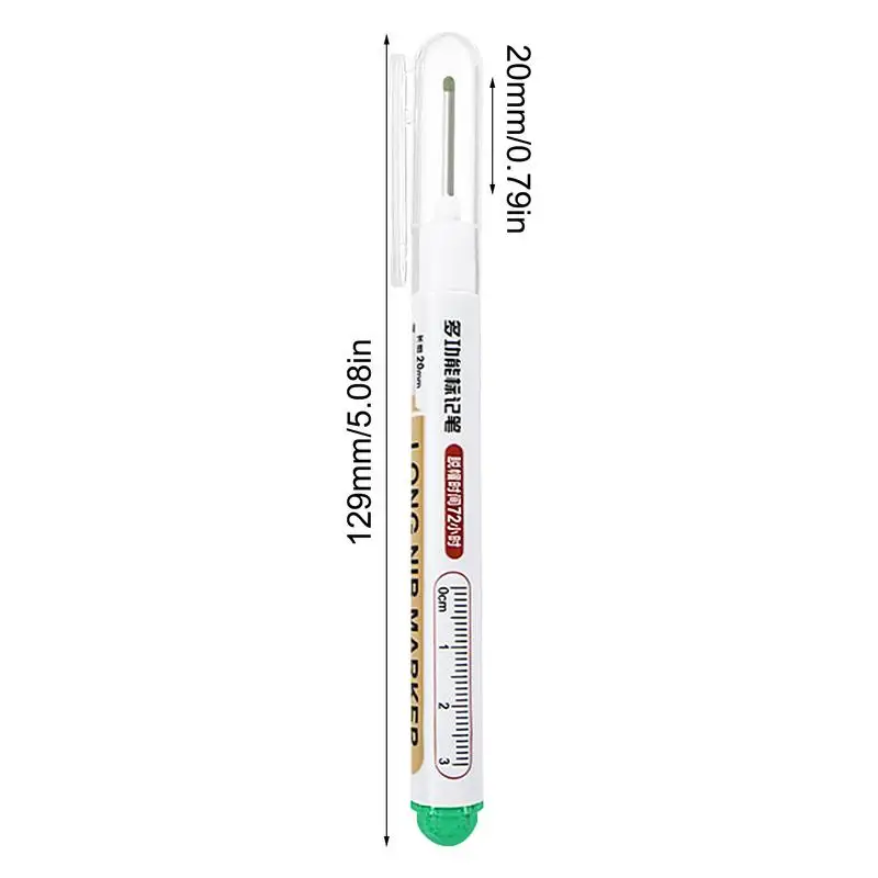 Deep Hole MARKER ปากกากันน้ํา Long HEAD Deep Reach เจาะ MARKER จมูกยาว MARKER เจาะลึกหลุมยาว Nib Scriber สําหรับ