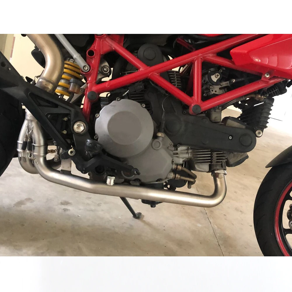 

For Ducati Hypermotard 796 Motorcycle 2009 2010 to 2012 Escape Slip-on Motorcycle Exhaust Muffler Link Pipe