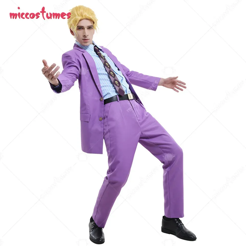 男性紫色のスーツアニメジャケットコスプレスーツ衣装制服コスチューム
