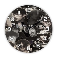 Cool Sturniolo Triplets Black and White Poster Wall Clock for Living Room Large Round Wall Watch Home Accessories Decor 14 inch