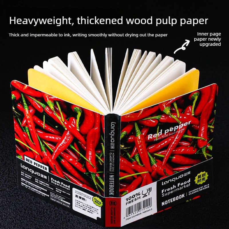 LANGUO Fresh Supermarket Series 64K Blank Drawing Notebook Thick Wood Pulp Paper for Drawing School Office Supplies Stationery