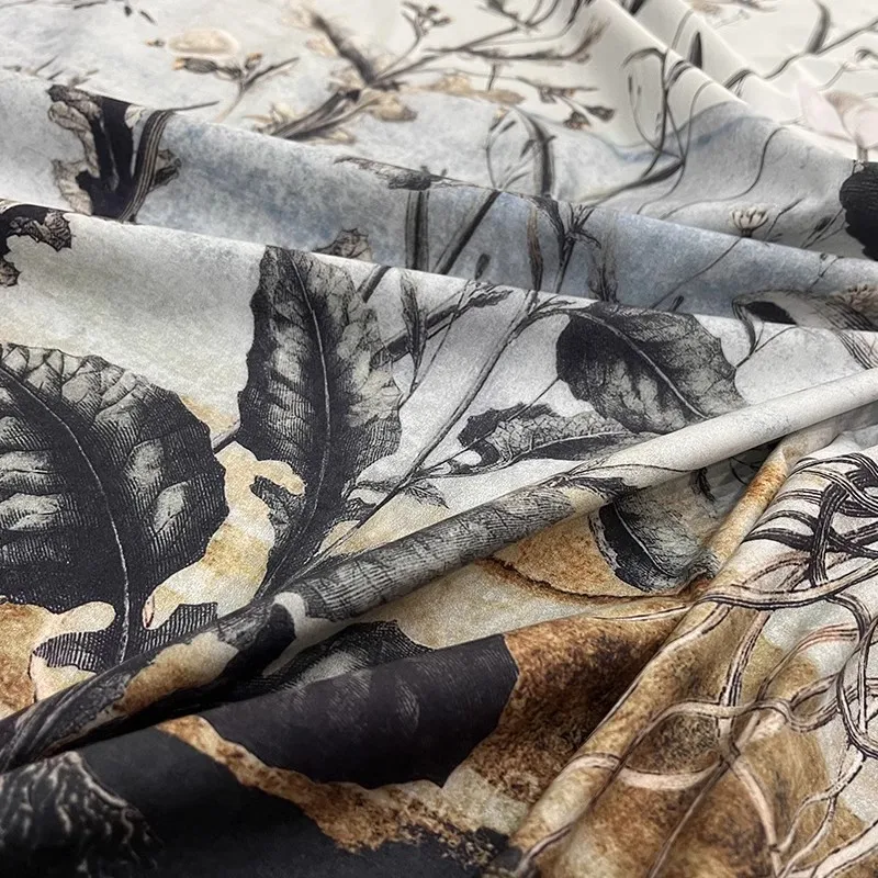 

Хлопковая поплиновая ткань с принтом растений и одуванчиков для женских платьев и блузок, ткани для шитья, материалы для рукоделия и пошива одежды