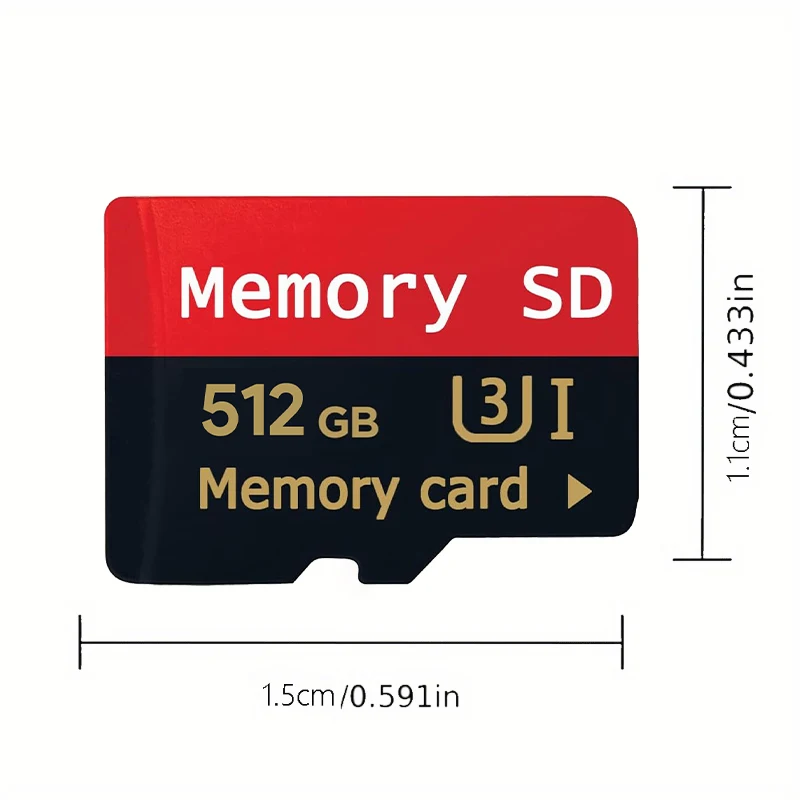 

512GB Micro SD Card Class 10 UHS-1 High Speed Mini Original Flash TF Card Large Capacity for Phone Tablet Camera Drone Wide Comp