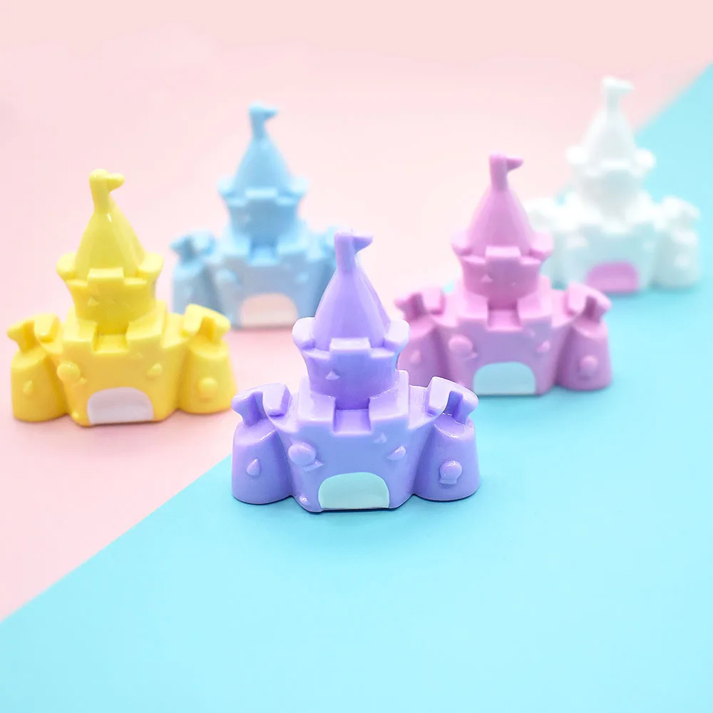 Macaroon Resin Mini Castle Kawaii Accessories,Mini Figurine,Miniatures Scrapbooking,Flatback Cabochons,Craft Supplies,DIY Phone