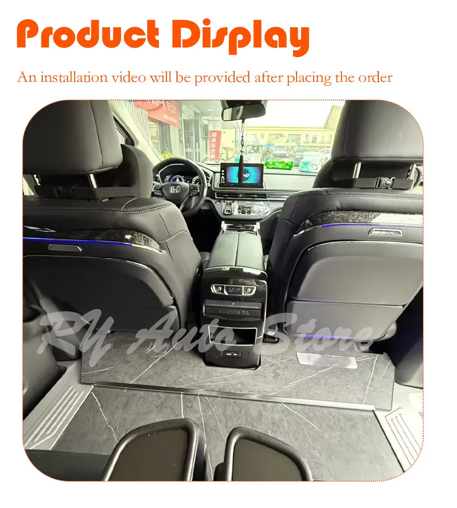 Car Back Seat Tables For Honda Odyssey RC MK5 2014~2026 Multifunctional Folding Backrests Wireless Charging Cups Auto Accessorie