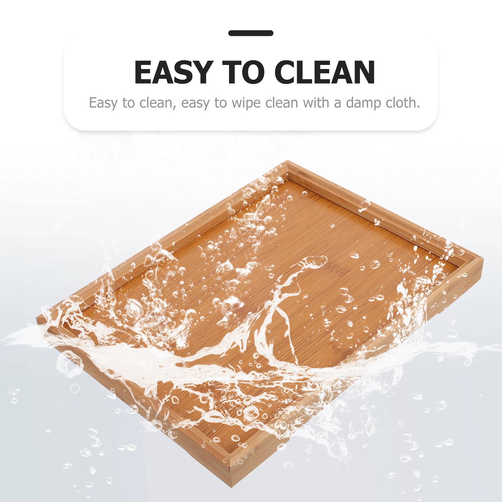 

1pc Bamboo Storage Tray Home Decor Rustic Style Gift Housewarming Tea Serving Food Platter Snack Keys Remote Organizer