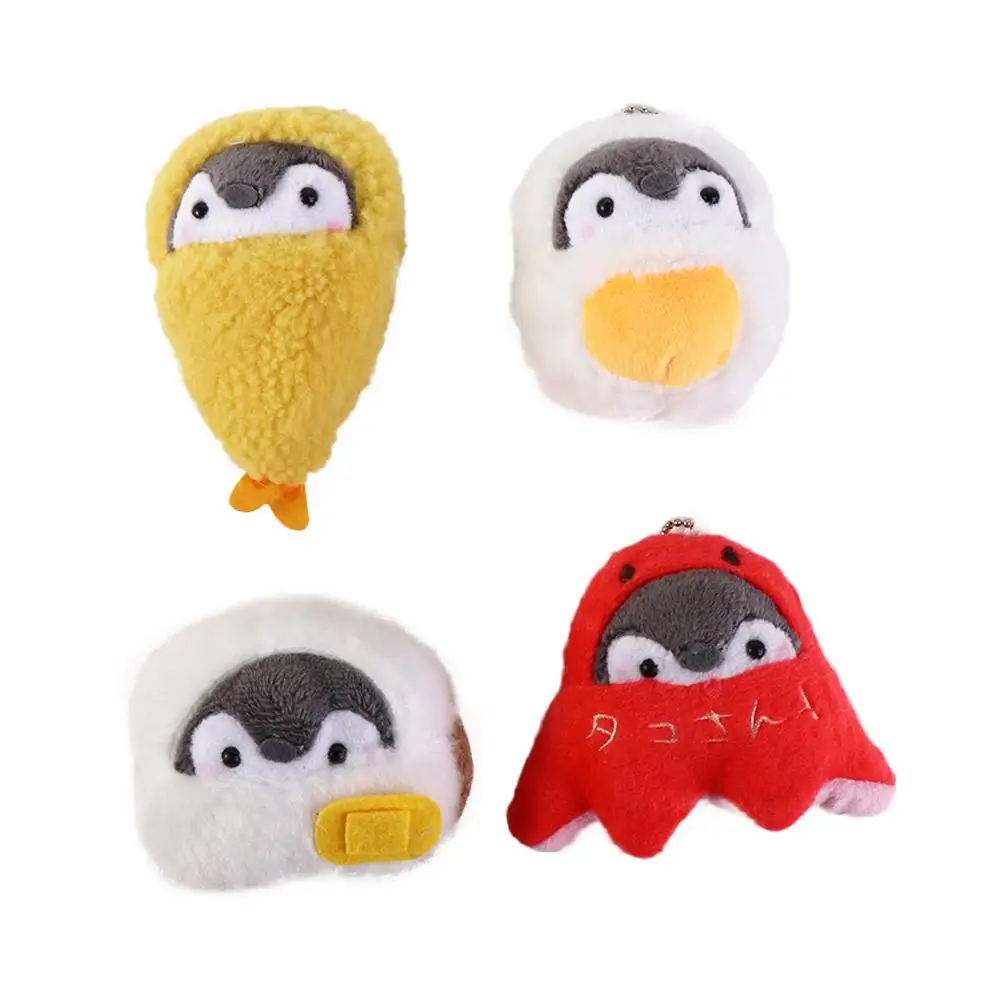 Gifts Bag Ornament Animal Octopus Key Ring Breakfast Series Keyring Penguin Plush Keychain Bag Pendant Penguin Plush keyring