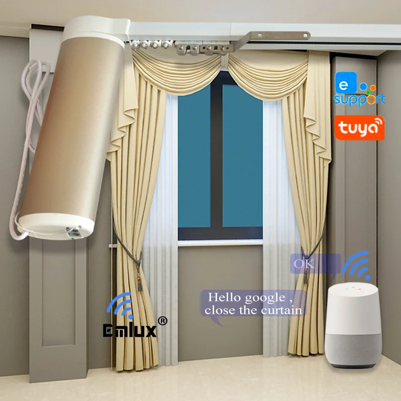 Smart Automatic Curtain, Motorised Curtain, Remote Control Curtain Ultra-quiet Smart Home Electric Curtain Motor Kit