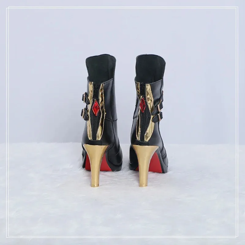 Обувь для косплея Arlecchino The Knave Arurekki Meshitsukai Fatui Harbingers, ботинки на каблуке, наряд для вечеринки на Хэллоуин, реквизит