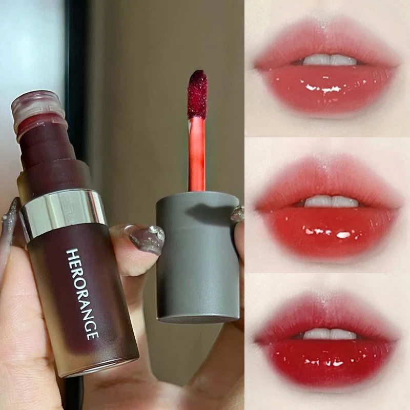 Mirror Glossy Jelly Lip Glaze Moisturizing Long Lasting Cute Liquid Lipsticks Non-stick Cup Waterproof Lip Gloss Beauty Makeup