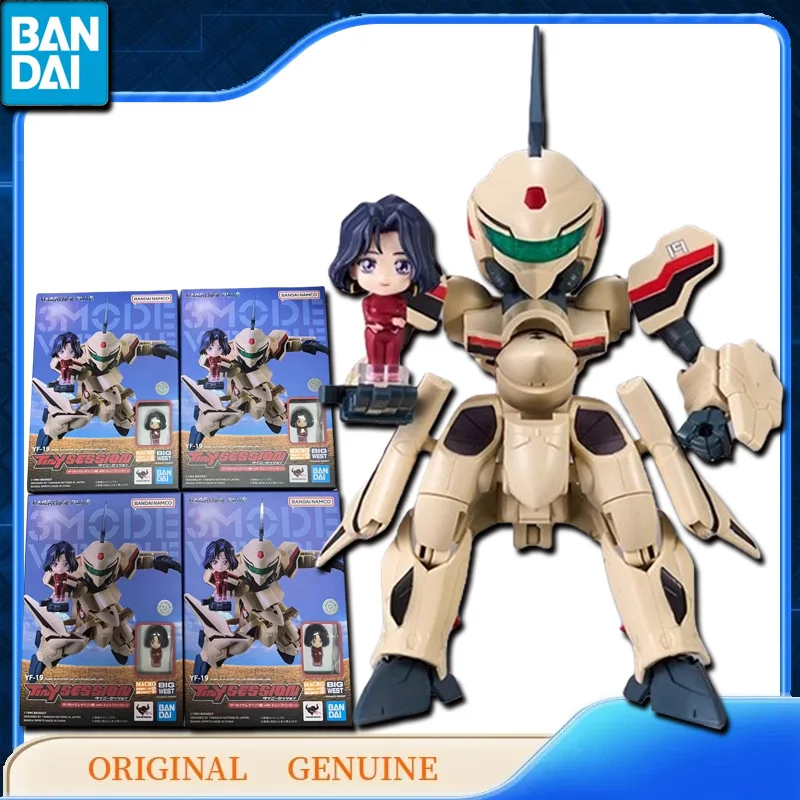 Bandai โมเดลประกอบ YF-19 Action FIGURE Anime ของเล่นของแท้สำหรับเด็ก