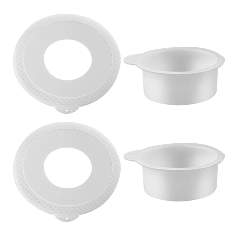 2Pieces Plastic Mixer Bowl Lid Dishwasher Safe Stand Mixer Bowl Covers Dough Mixer Bowl Lid Mixer Bowl Cover A0NC