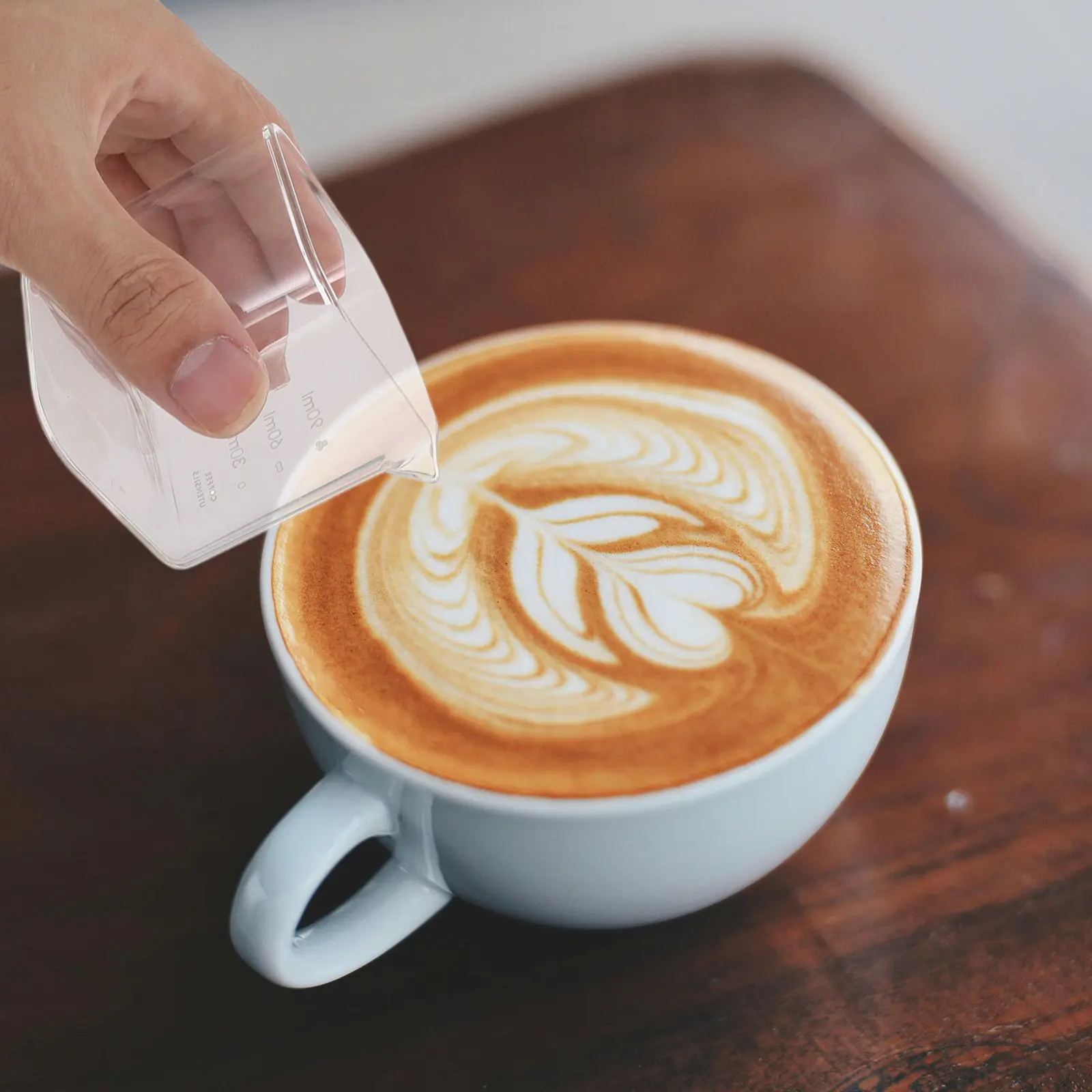 90 Ml Minimalist Glass Milk Jug Measuring Cup for Coffee Cappuccino Pouring Frothing Creamer Pitcher