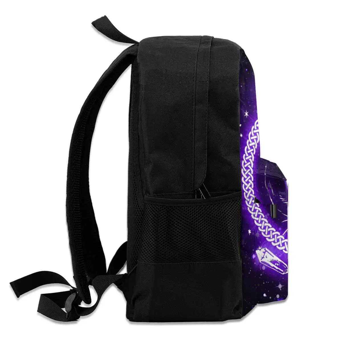 Kat Skelet Paars Rugzakken Heks Pentagram Leuke Polyester Workout Rugzak Mannelijke Print Tassen