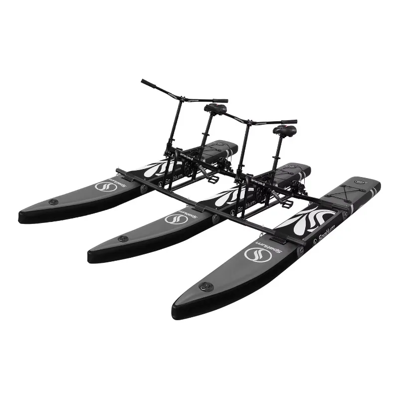 New Collection Inflatable 2 Person Sea Cycle Floating Paddle Water Bike For Sale