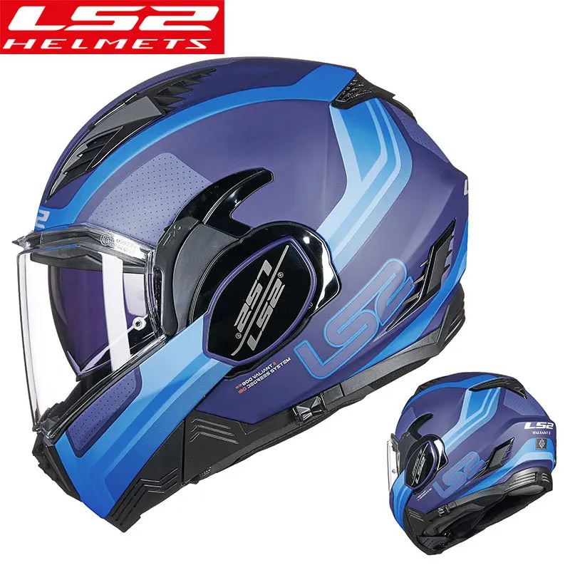 LS2 Valiant II Motorcycle Helmet ls2 FF900 flip up helmets dual lens modular casco moto casque