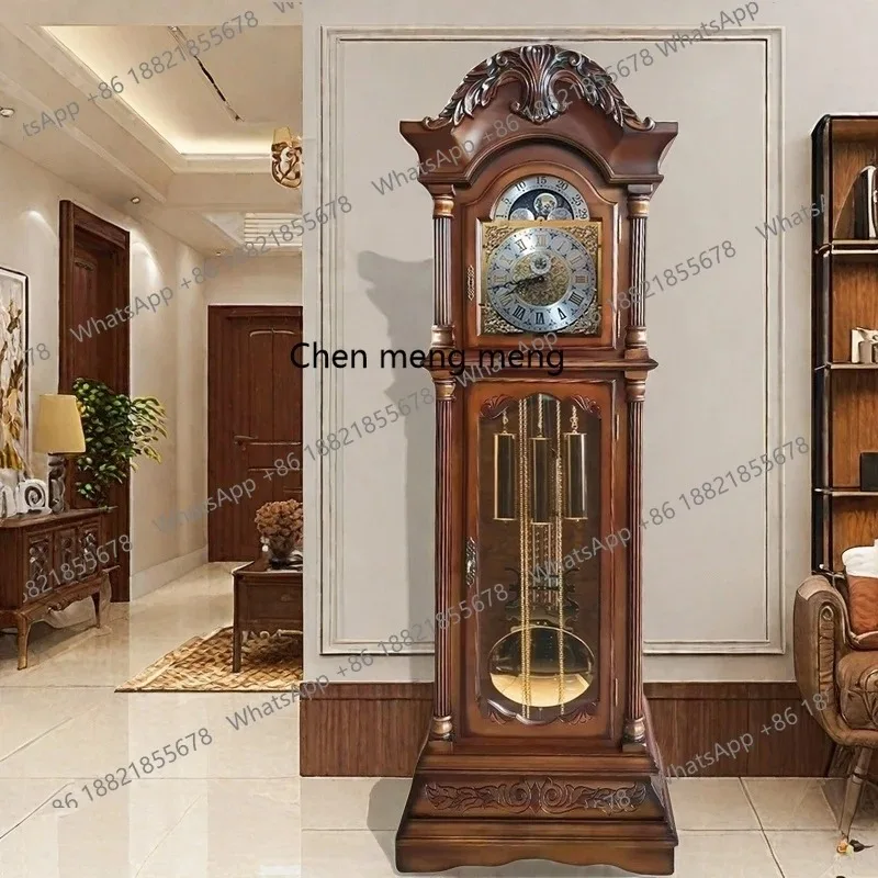 M02 German Helmler European floor clock living room pendulum clock classical solid wood clock