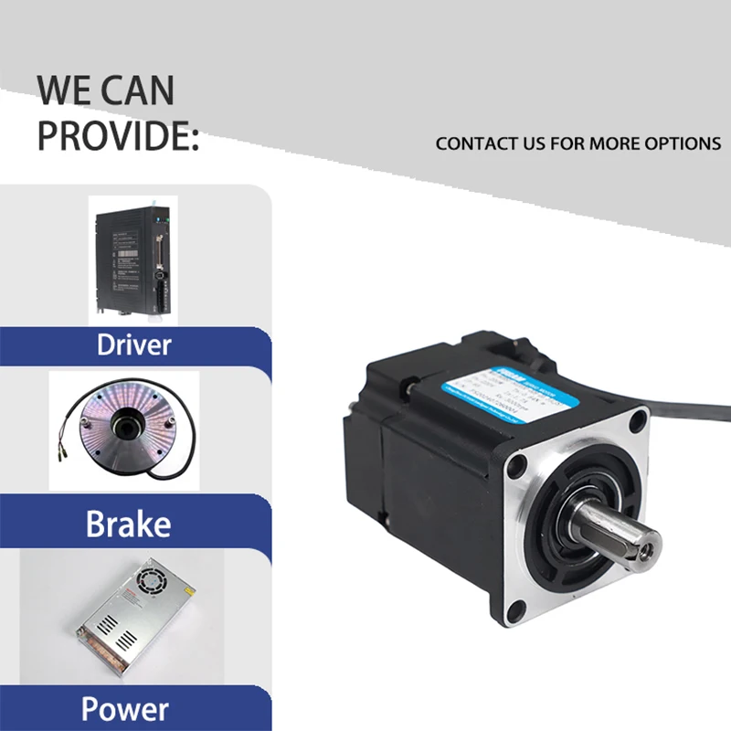 대형 관성 AC 서보 모터 키트 60ASF-M04030 3000RPM 0.4KW 60mm 220v CE 인증 PLC 기계용