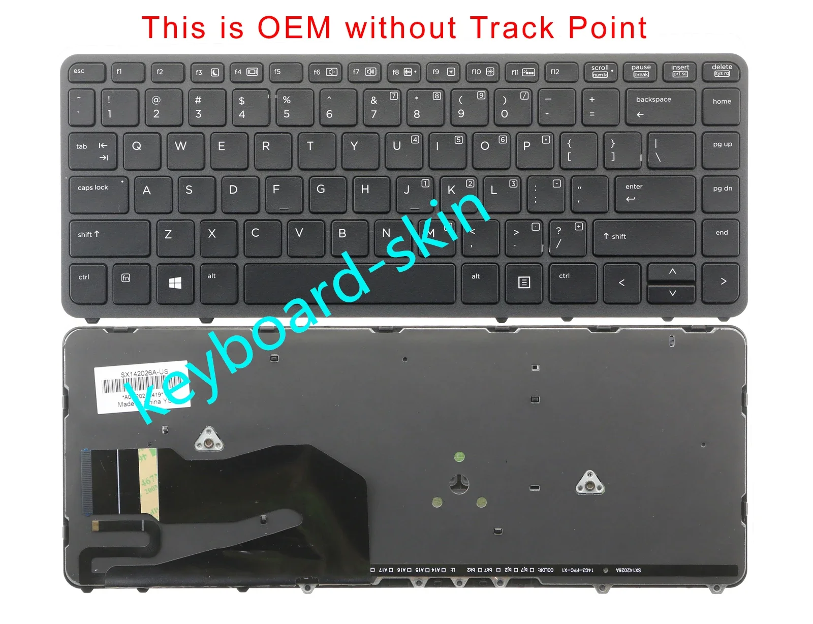 New US backlit NO Pointer Keyboard For HP EliteBook 840 G1 G2 /850 G1 G2/745 G1 G2 762758-001 736654-001 NSK-CP2BV 9762758-B31
