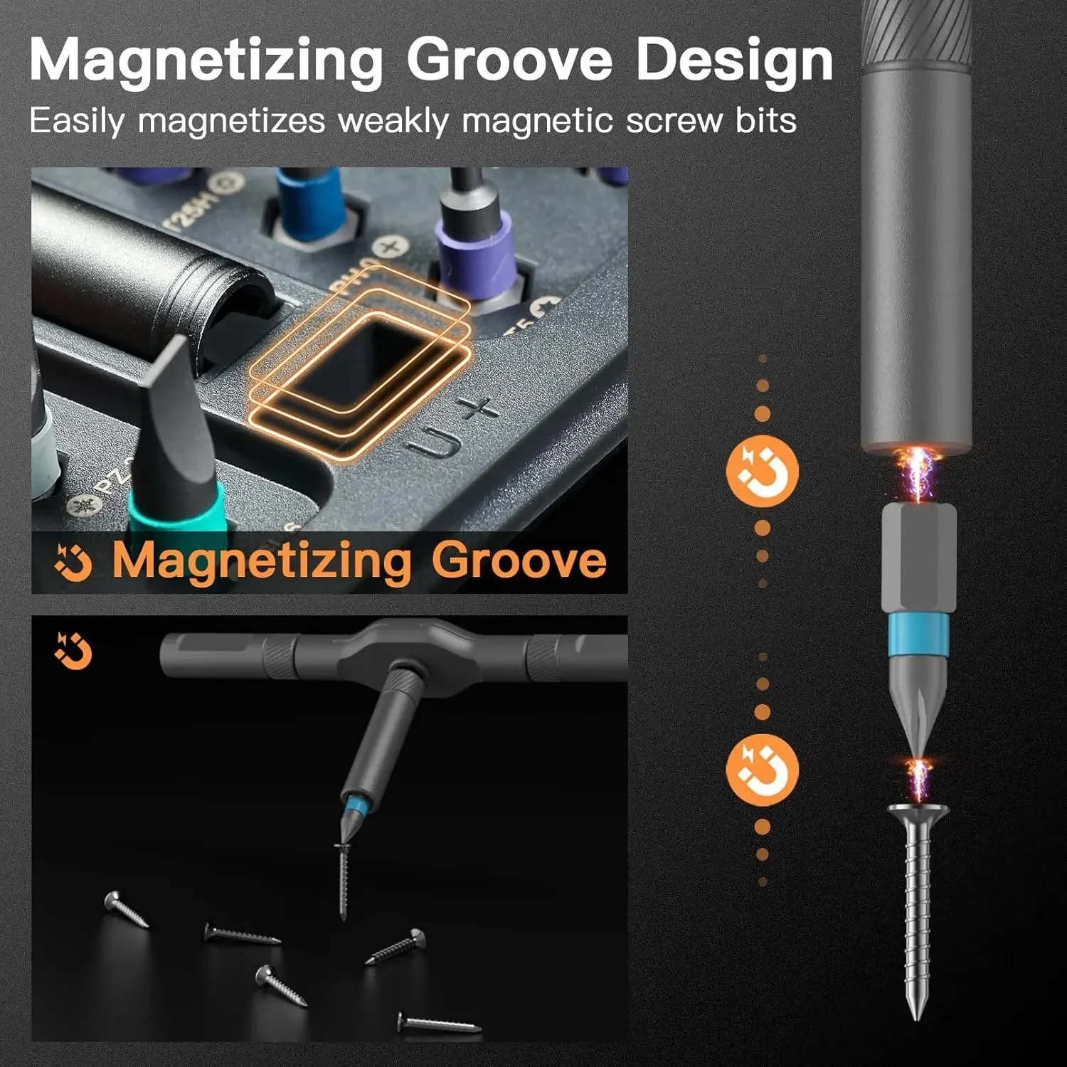 24-66 in 1 Magnetic Screwdriver Set DIY Ratchet Screwdriver Set Multi Bit Drive Set with Detachable Ratchet Handle for Compute