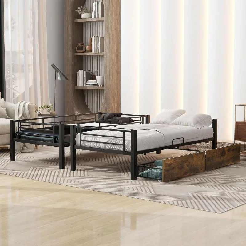 Amazon, Popular Iron Bed Steel Wood Iron Bed Single Double Iron