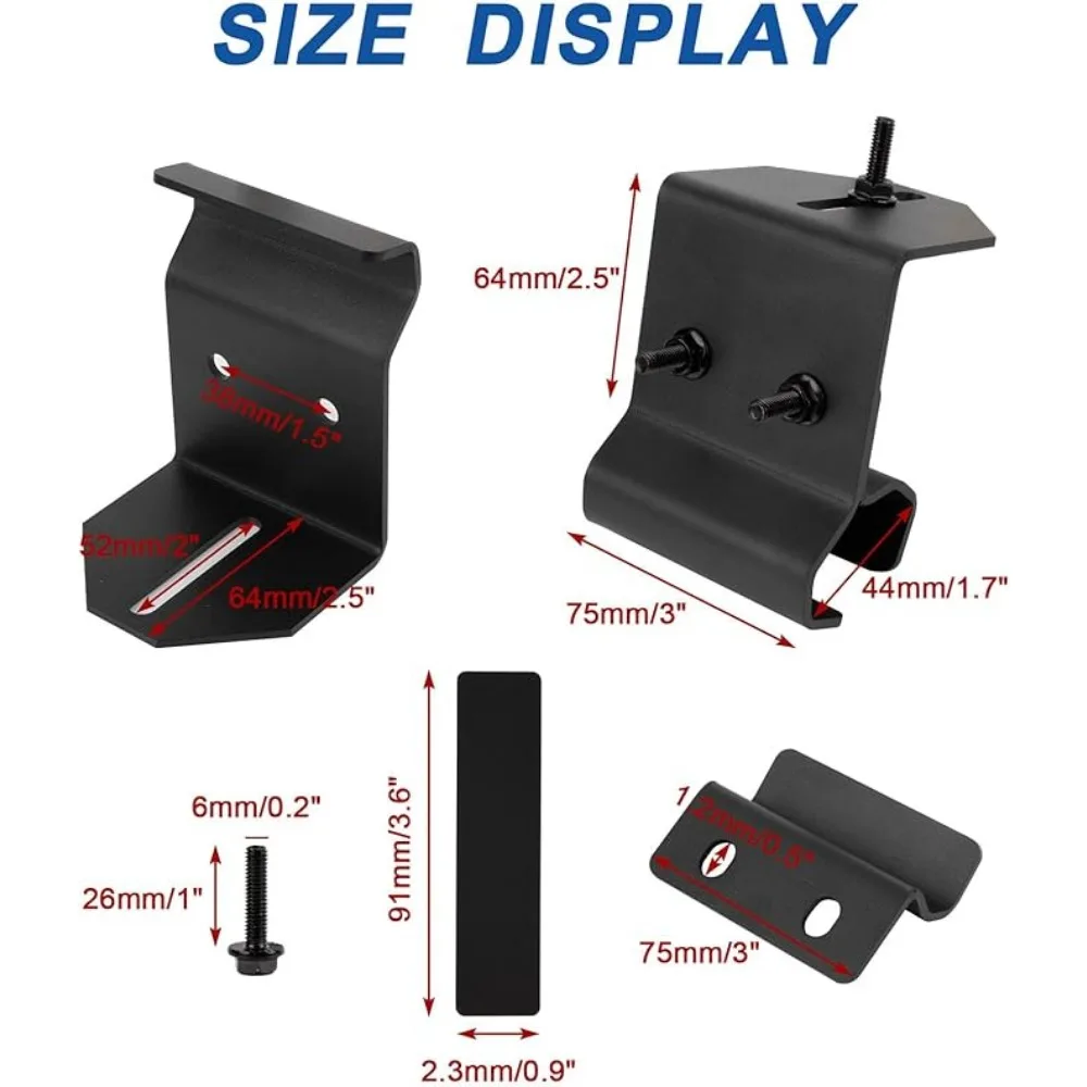 دراجة نارية 50 بوصة منحني مستقيم مصباح ليد بار العلوي الزجاج الأمامي تصاعد بين قوسين ل بولاريس رينجر 500 570 900 1000 2013-2019 #5
