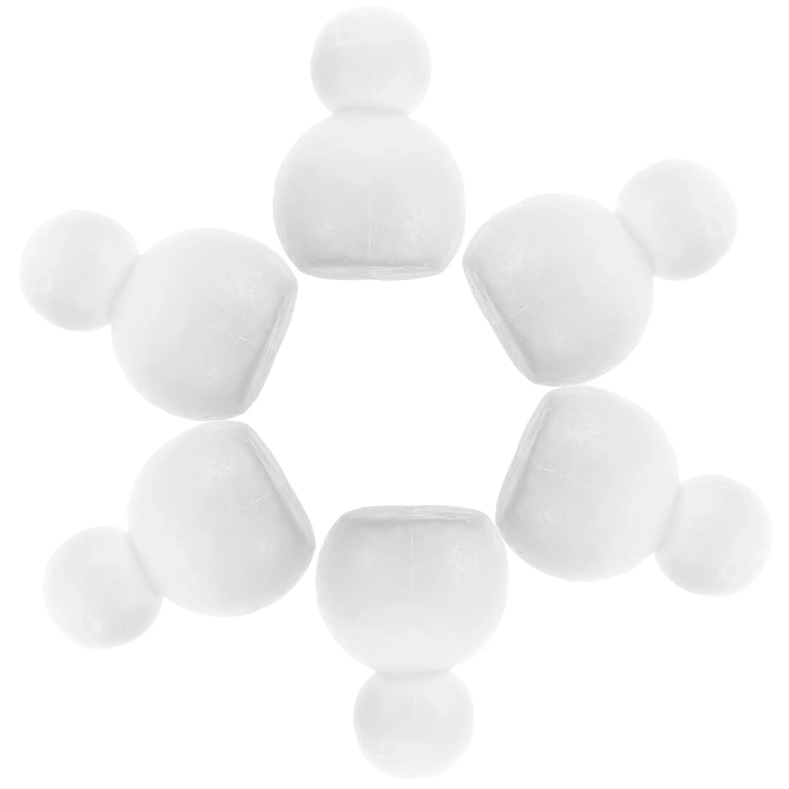 6 قطع من نماذج ديكور رغوة لطيفة على شكل رجل ثلج يمكنك صنعها بنفسك لتزيين حفلات عيد الميلاد خفيفة الوزن وحلي منزلية لعيد الميلاد قالب رجل الثلج #2