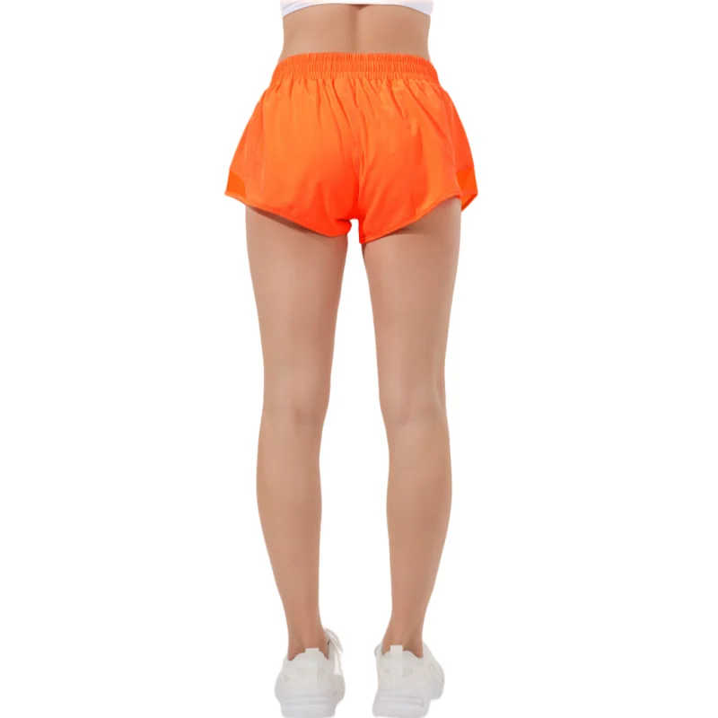 Fitness Sport Shorts Gym Woman Hotty Low Waist Quick Drying Run Short With Pocket Reflective Strip Yoga Wear Workout Clothing