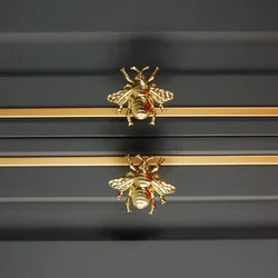 Nordic Style Brass Bee Furniture Handles Single Hole Drawer Dresser Shoe Cabinet Knobs Golden Children's Room Decoration