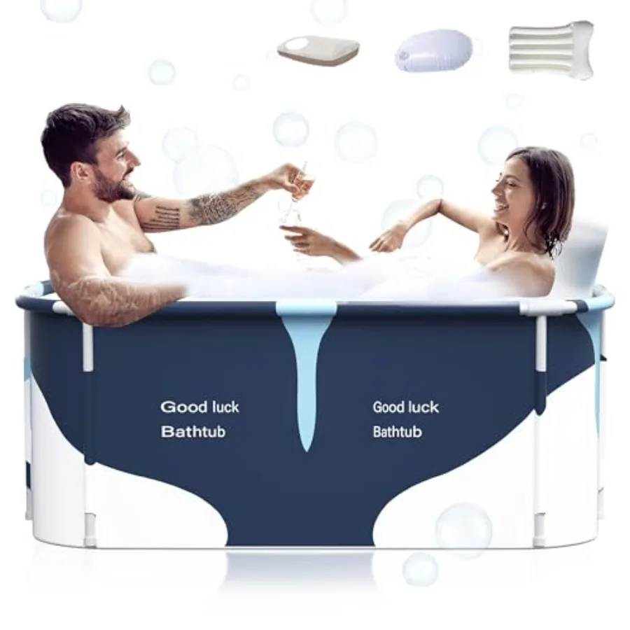 

53 Extra Large Portable Foldable Bathtub with Cover for Adult Family SPA Soaking Tub for Small Bathroom Thicken Multiple Layer